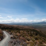 Tongariro Alpine Crossing: Ausblick beim Abstieg