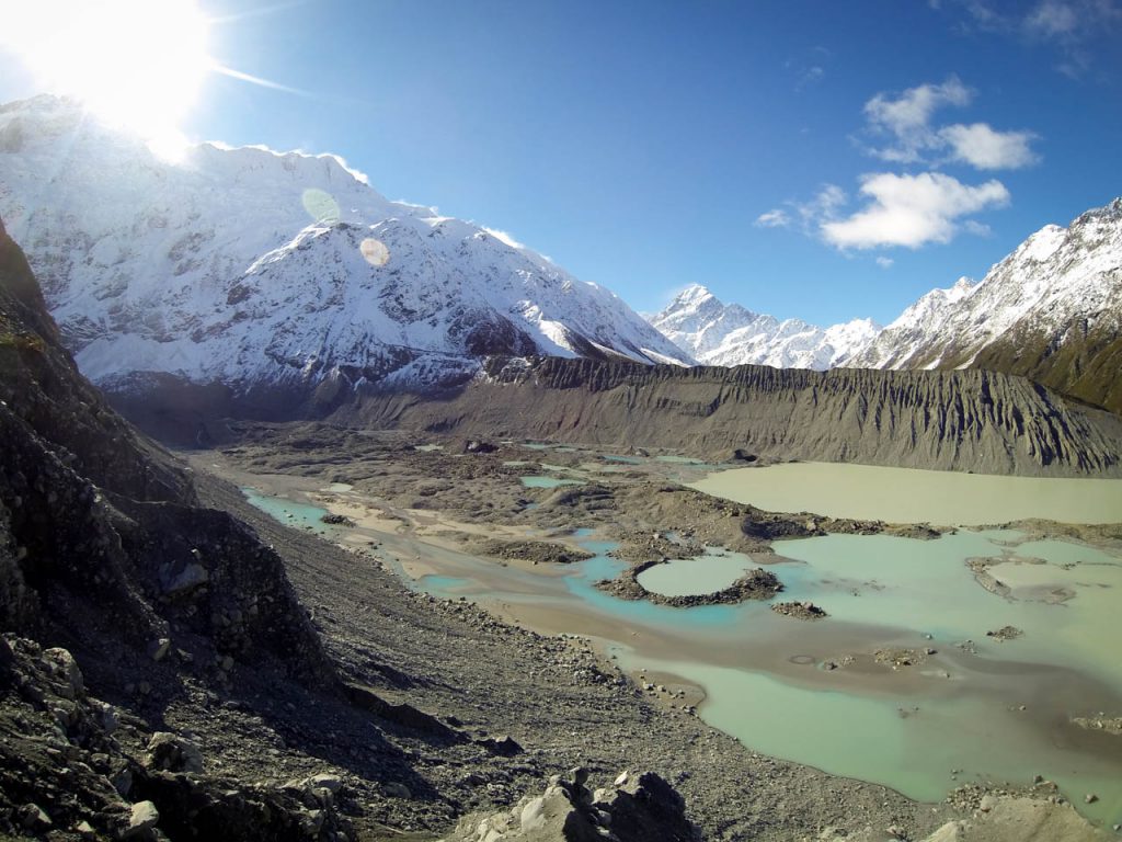 Mueller Lake und Aoraki im Hintergrund