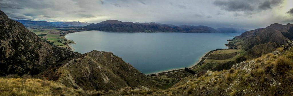 Panoramabild von Lake Hawea