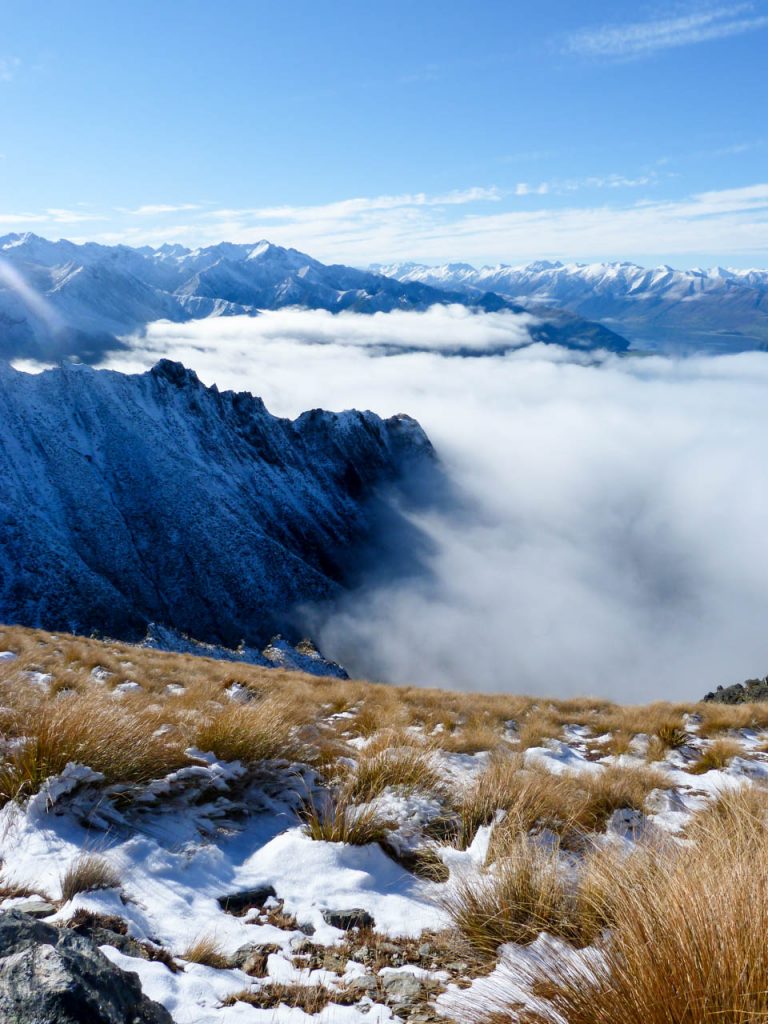 Ausblick auf Lake Hawea vom Isthmus Peak Track