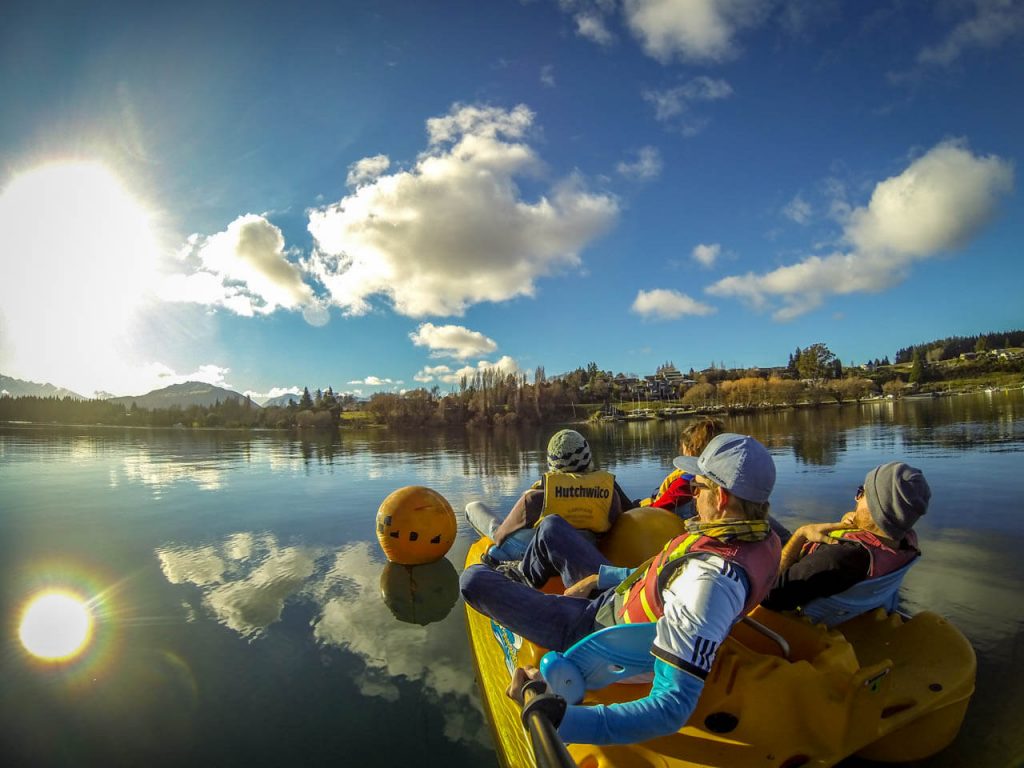 Tretboot fahren auf Lake Wanaka